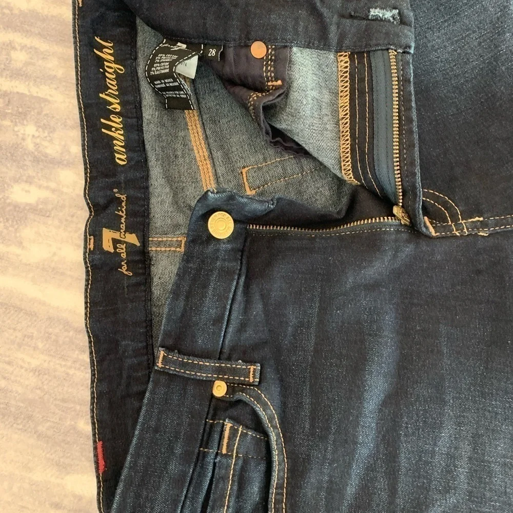 7 For All Mankind Ankle Straight Jeans
